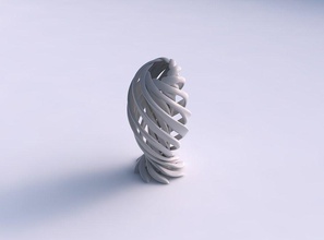 vase double twisted large wide collapsed top squeezed mid section pimp up house decor 3d print model - Mito3D