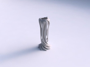 vase double twisted large wide collapsed squeezed mid streched wavy house decor 3d print model - Mito3D