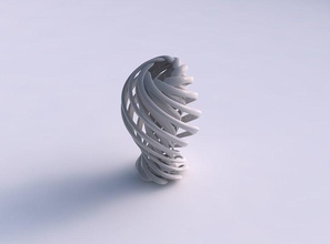 vase double twisted medium wide collapsed top squeezed mid section pimp up house decor 3d print model - Mito3D