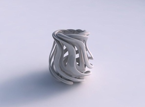vase double retors petit s'est effondré haut excentrique maison tordu petite décor 3d print model - Mito3D
