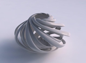 vaso doppio ritorto piccolo crollato top spremuto casa il twisted piccola arredamento 3d print model - Mito3D