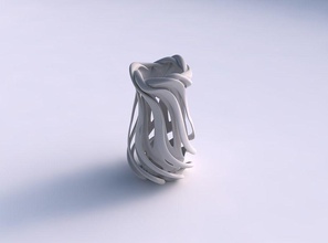 vase double tordu petit s'est effondré étiré ondulé maison décor 3d print model - Mito3D