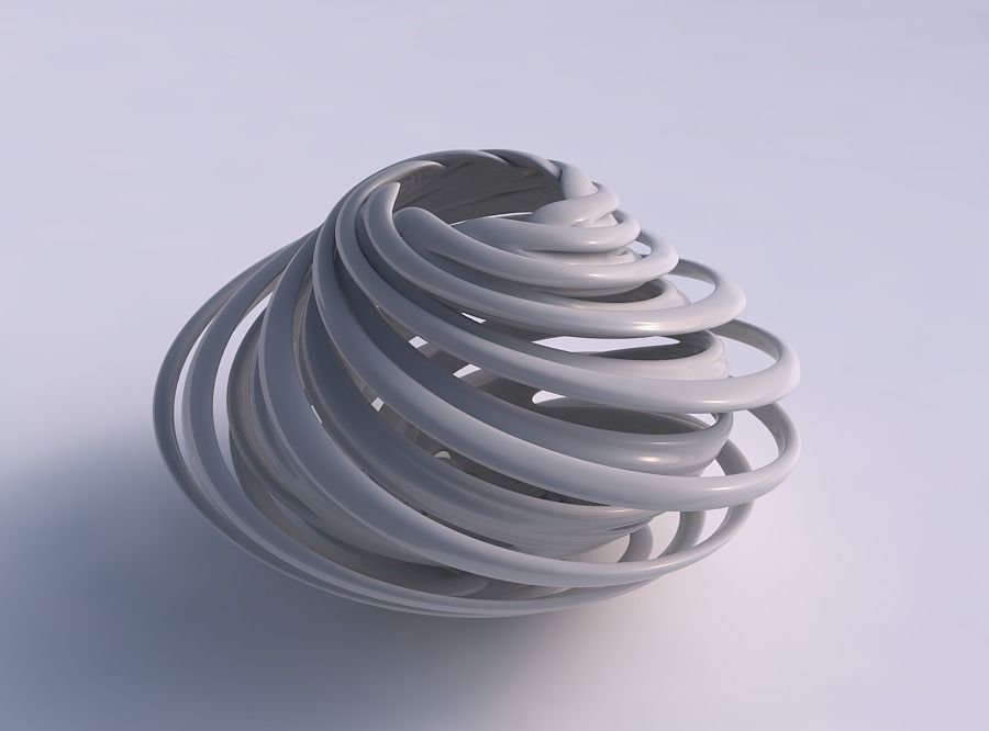 vaso duplo trançado pequeno colapso superior torcida espremido a casa casal pequena entrou em topo decoração 3D print model - Mito3D
