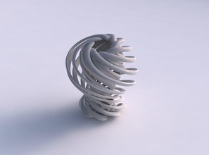 vase double twisted small wide collapsed squeezed mid pimp up house decor 3d print model - Mito3D