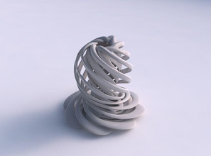 vaso duplo torcido pequeno largo desabou espremido esticado casa decoração 3d print model - Mito3D