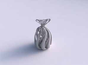 vase double tordu pressé excentrique maison décor 3d print model - Mito3D