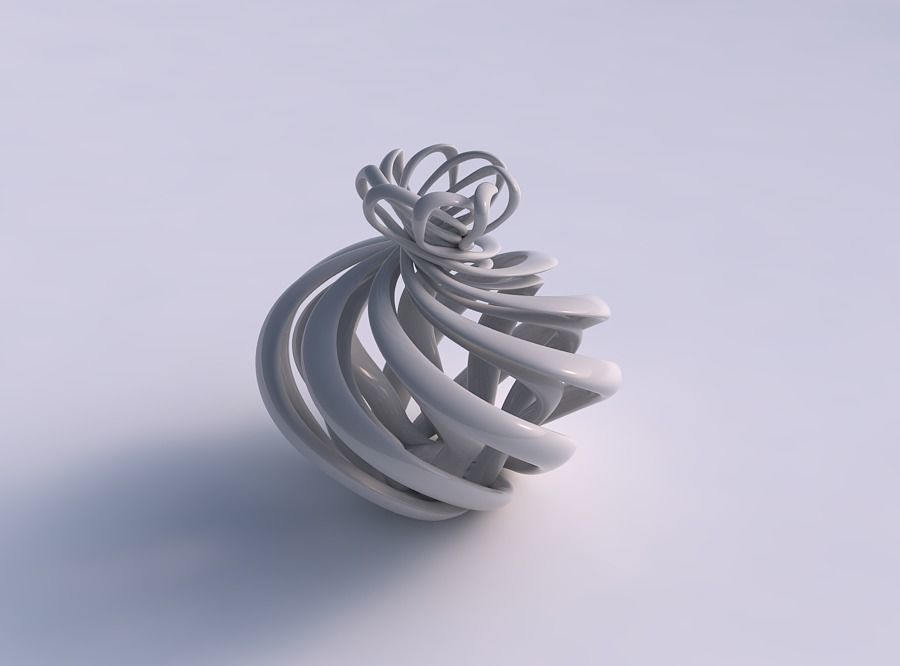 vaso duplo torcido espremido casa decoração 3D print model - Mito3D