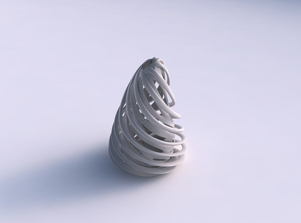 Vase doppelt verdrehte Verjüngung zusammengebrochen gedehnt Ecke Haus Dekor 3d print model - Mito3D
