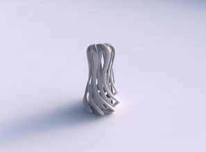 vase double retors cône s'est effondré haut excentrique maison tordu décor 3d print model - Mito3D