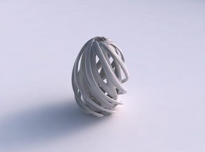 vaso doppio ritorto cono crollato top spremuto il twisted casa arredamento 3d print model - Mito3D