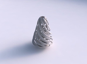 vaso duplo trançado cone de colapso superior largura média a casa casal torcida entrou em topo ampla médio decoração 3d print model - Mito3D