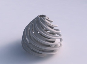 vaso duplo torcido largo desabou espremido casa decoração 3d print model - Mito3D