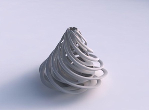 vaso doppio ritorto di larghezza inferiore crollato top gamma medio casa il twisted ampia fondo arredamento 3d print model - Mito3D