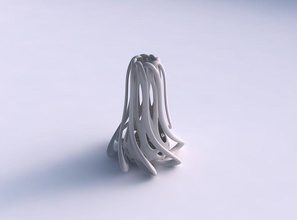 vaso contorto largo crollato allargato casa arredamento 3d print model - Mito3D