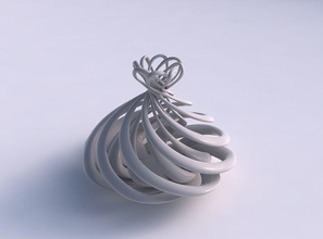 vaso contorto largo spremuto mezzo casa arredamento 3d print model - Mito3D