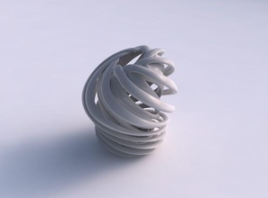 vaso doppio ritorto ampia crollato top allungate angolo in alto a sinistra casa il twisted arredamento 3d print model - Mito3D