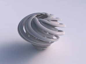vase doppelt verdrehte breit zusammengebrochen gedrückt haus dekor 3d print model - Mito3D