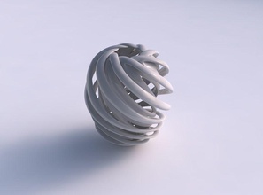 vaso doppio ritorto ampia crollato top gamma medio casa il twisted arredamento 3d print model - Mito3D
