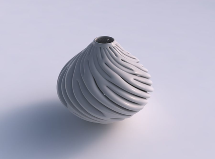 vase laissez tomber forme doux branches tordu pressé maison décor 3d print model - Mito3D