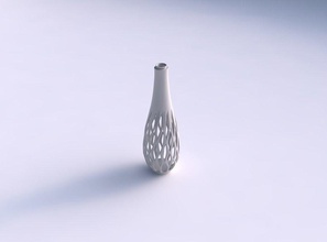 vase drop shaped tapered smooth cuts extruded widened house decor 3d print model - Mito3D