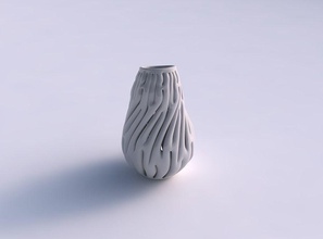 vase drop shaped thick soft branches eccentric house decor 3d print model - Mito3D