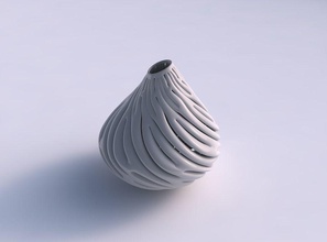 vase fallen geformt dick sanft geäst gedehnt ecke haus dekor 3d print model - Mito3D