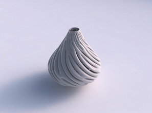 vase mit tropfenförmiger dicken weichen Zweige breiten Mitte Haus drop geformt dick weich Niederlassungen breit Dekor 3d print model - Mito3D