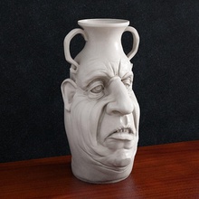 vaso viso 3d stampa cnc scultura argilla ceramica ritratto stampabile arte testa sculture 3d print model - Mito3D