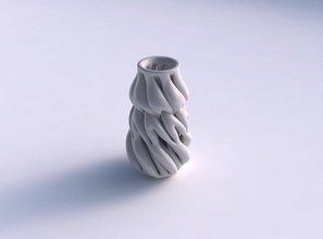 vase fat verschlingenden Linien verdreht Haus Fett Verflechtung twisted Dekor 3d print model - Mito3D