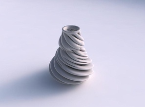 vase fat verschlingenden Linien sehr verdrehte tapered-2 Haus Fett Verflechtung twisted verjüngt werden 2 Dekor 3d print model - Mito3D