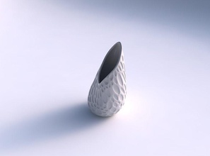vase flame twisted bubbles house decor 3d print model - Mito3D