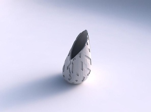 vazo alev boşluklar bükülmüş ev dekor 3d print model - Mito3D