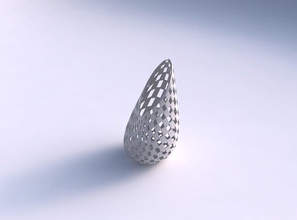 vase flame twisted checker grid lattice house decor 3d print model - Mito3D