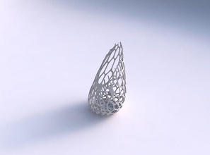 vase flame twisted cracked organic lattice 2 house decor 3d print model - Mito3D