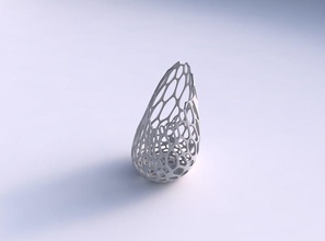 vaso fiamma contorto incrinato organico reticolo casa arredamento 3d print model - Mito3D