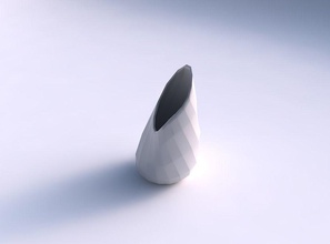vase Flamme twisted gebogene Falten Haus gebogen Dekor 3d print model - Mito3D