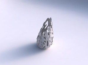 vaso chama torcida cortes de protuberâncias a casa decoração 3d print model - Mito3D
