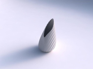 vaso di fiamma twisted estruso linee verticali casa il verticale le arredamento 3d print model - Mito3D