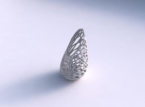 vase flame twisted faceted organic lattice 2 house decor 3d print model - Mito3D