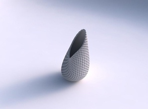 vase flame twisted grid piramides 2 house decor 3d print model - Mito3D