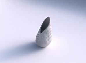 vase flame twisted grid piramides house decor 3d print model - Mito3D