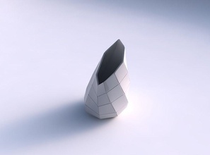 vaso fiamma contorto grande piatti casa arredamento 3d print model - Mito3D