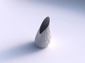 vase flame twisted random triangle plates house decor 3d print model - Mito3D