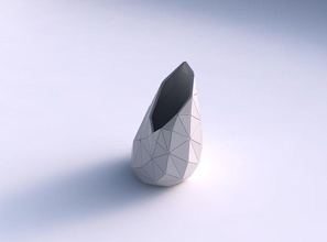 vaso chama torcida triângulo placas a casa decoração 3d print model - Mito3D
