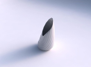 vaso di fiamma twisted bande casa il arredamento 3d print model - Mito3D