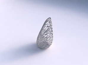 vase flame twisted dense organic lattice house decor 3d print model - Mito3D