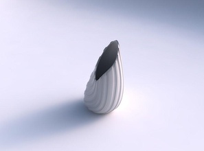 vase Flamme twisted twisted-glatte Bänder Haus glatt Farbbänder Dekor 3d print model - Mito3D