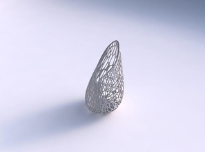 vase flame twisted vertical organic lattice house decor 3d print model - Mito3D