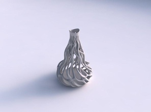 vazo alevlendi kavisli bükülmüş şubeler gergin ev dekor 3d print model - Mito3D