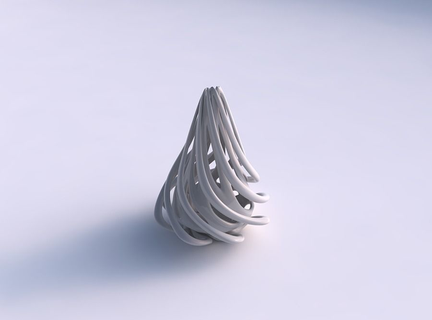 vaso queimado Duplo torcido pequeno desabou longo casa decoração 3d print model - Mito3D